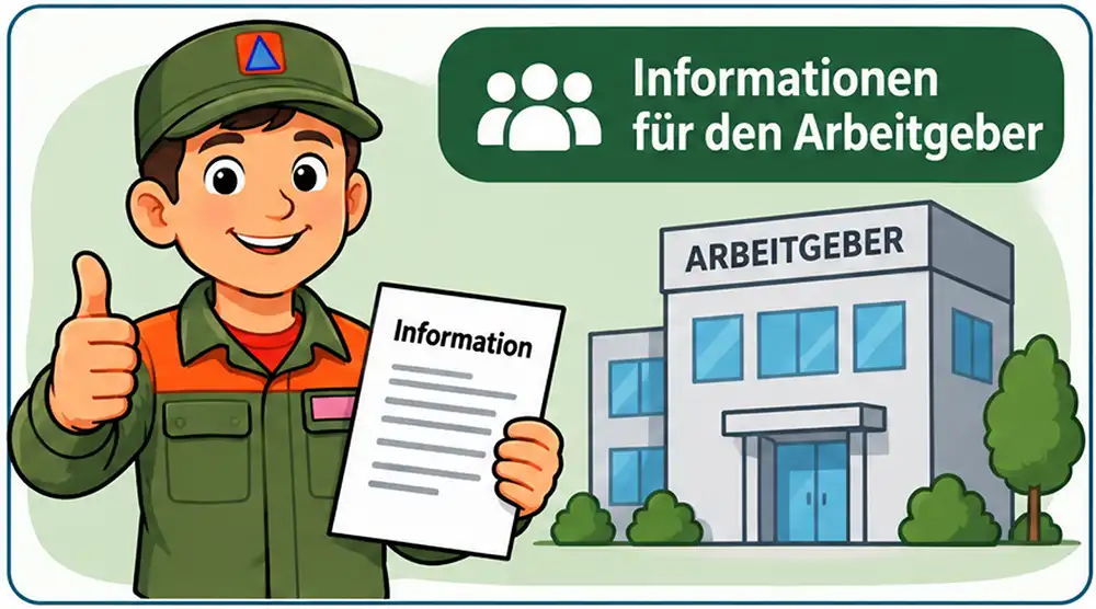 Illustration Informationen für den Arbeitgeber